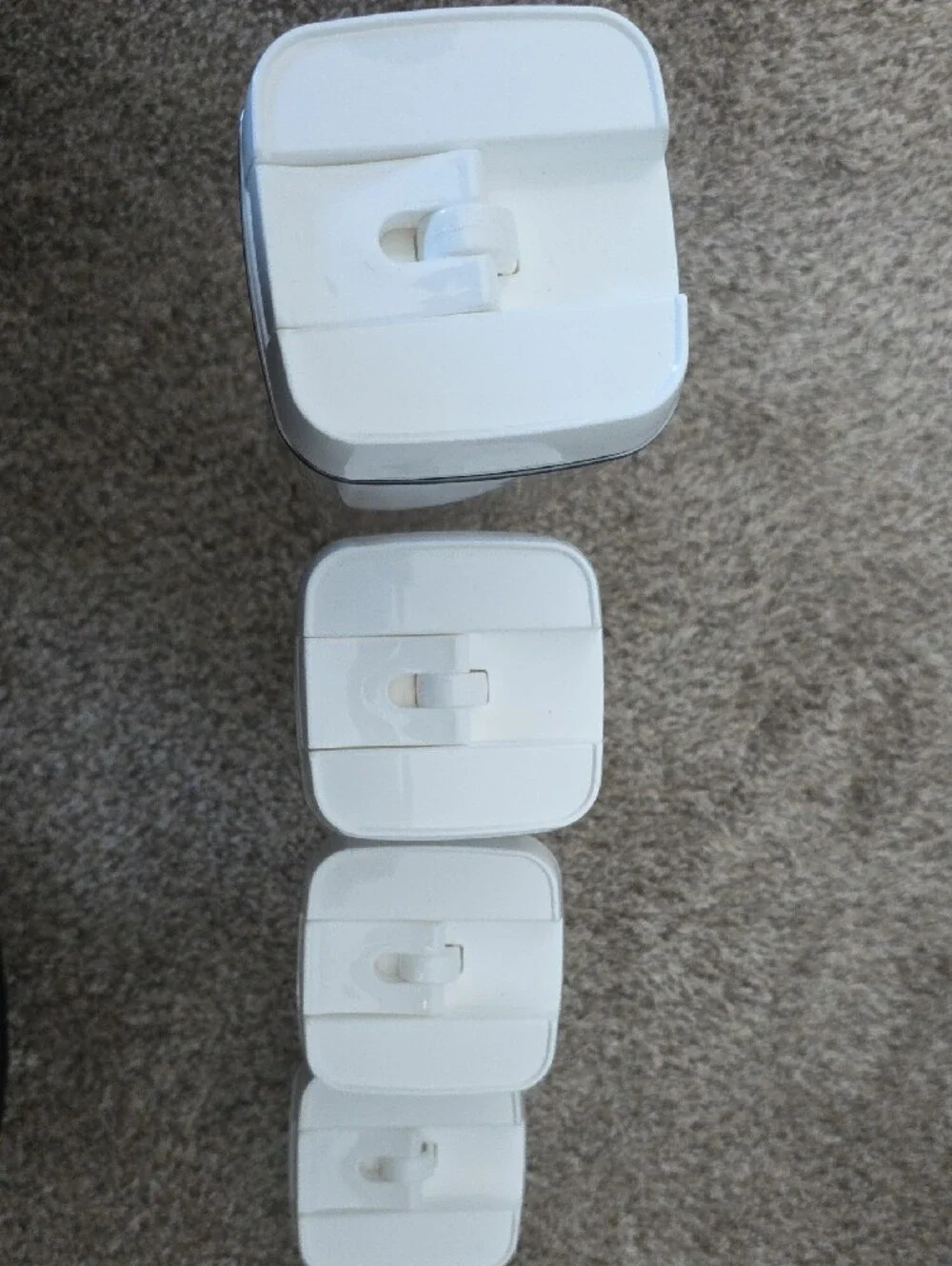 Set of White Lidded Clear Pantry Storage Containers - 4 Piece